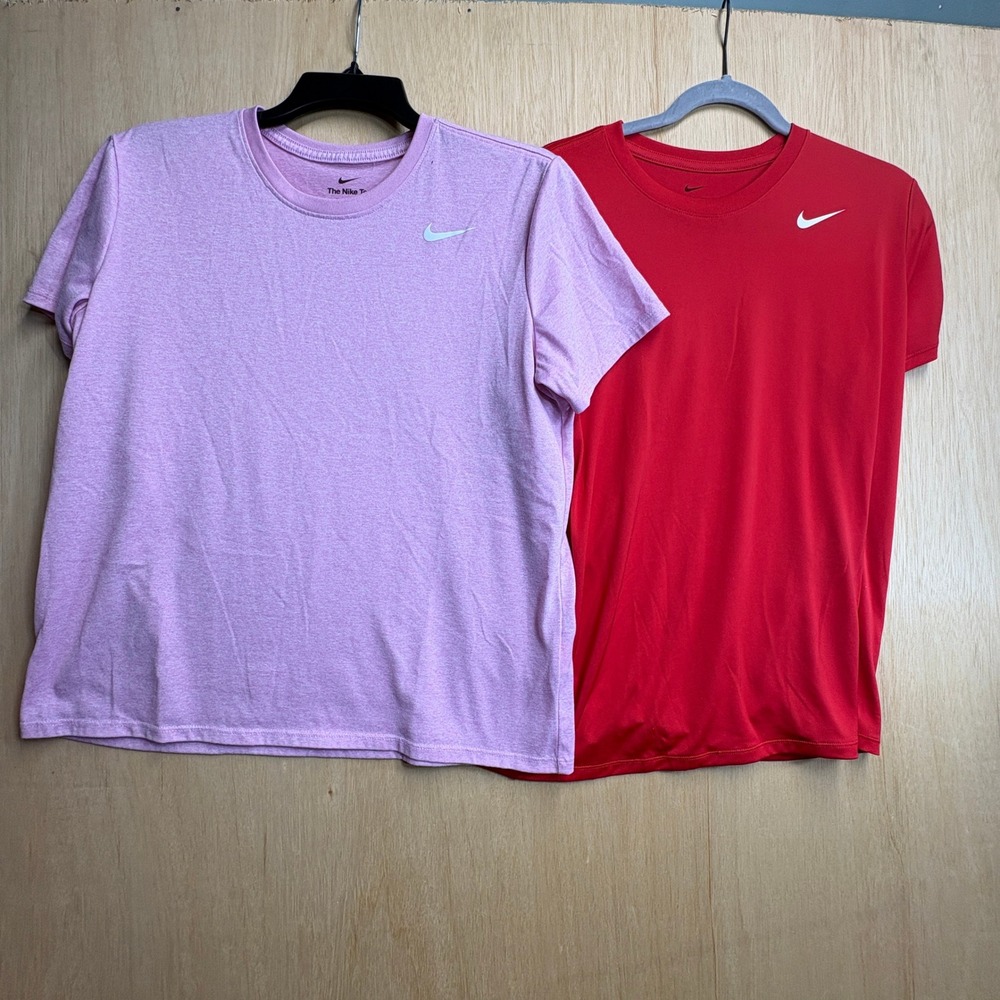Nike Dri-FIT Womens Athletic 4 Pack Large Red Teal Pink Purple Training Tee - Picture 5 of 8